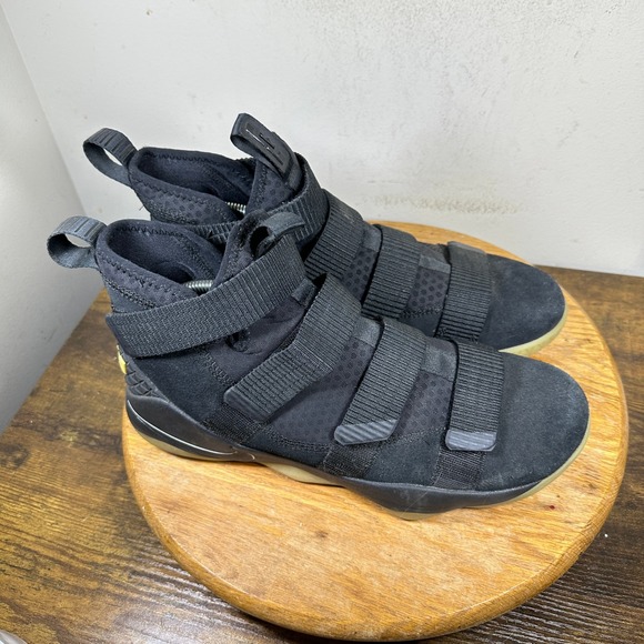 Nike LeBron Soldier 11 SFG Black Gum Basketball Shoes 897644-007 Mens 10.5